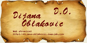 Dijana Oblaković vizit kartica